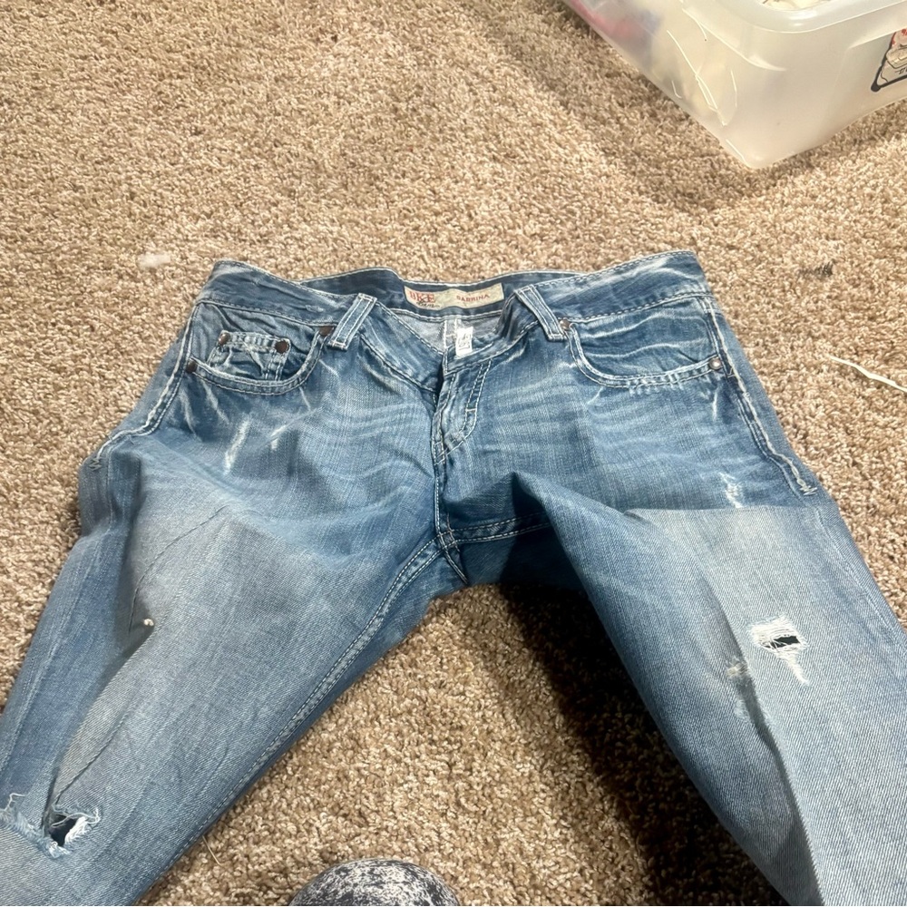 BKE Women's Light Blue flare Jeans